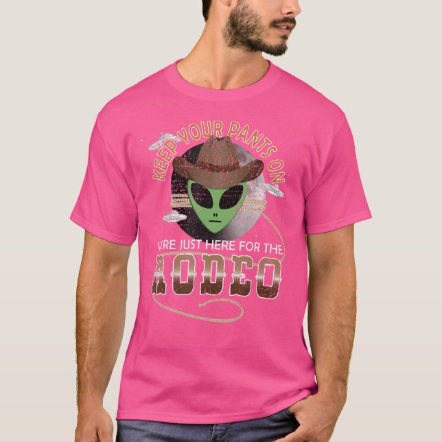T-shirt Abduction Funny Ufo Western (Devant)