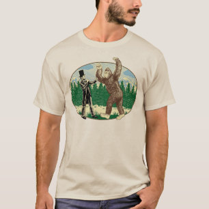 T-shirt ABE LINCOLN : CHASSEUR de SASQUATCH - logo drôle