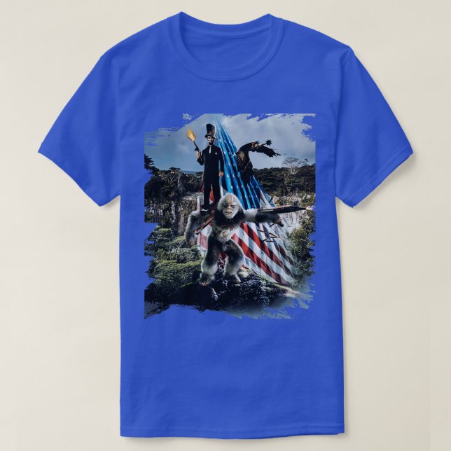 T-shirt Abe Lincoln équitation (Design devant)