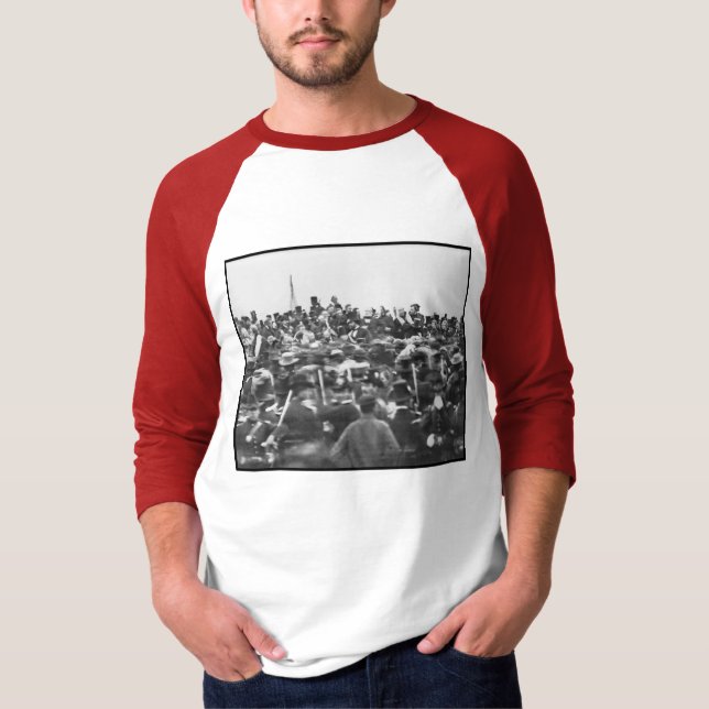 T-shirt Abe Lincoln Gettysburg Adresse : Fin de la guerre  (Devant)