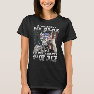 T-shirt Abe Lincoln I Paused My Game To Celebrate 4th of J