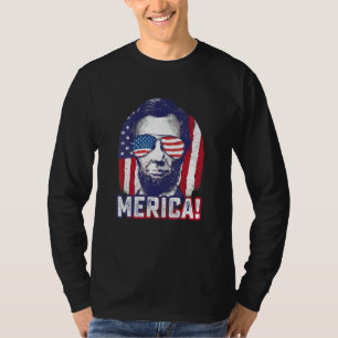 T-shirt Abe Lincoln Merica 4 Juillet Usa Graphique Patri