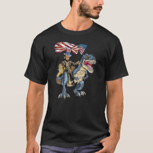 T-shirt Abe Lincoln Murica T Rex Funny 4 juillet USA