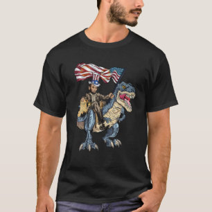T-shirt Abe Lincoln Murica T Rex Funny 4 juillet USA