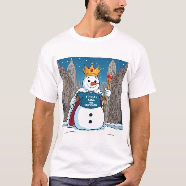 T-shirt Abe Snowman - Frosty King de Chicago (Devant)
