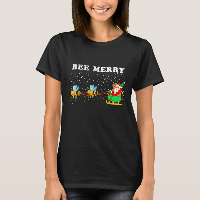 T-shirt Abee Joyeux apiculteur de Noël Miel apiculture Xma (Devant)