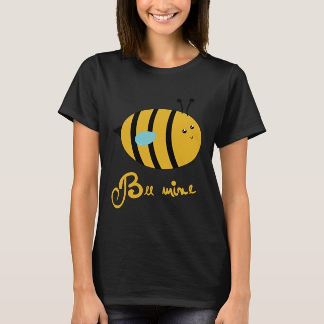 T-shirt Abee Mine Valenties Jour Abeilles Vêtements Filles (Devant)
