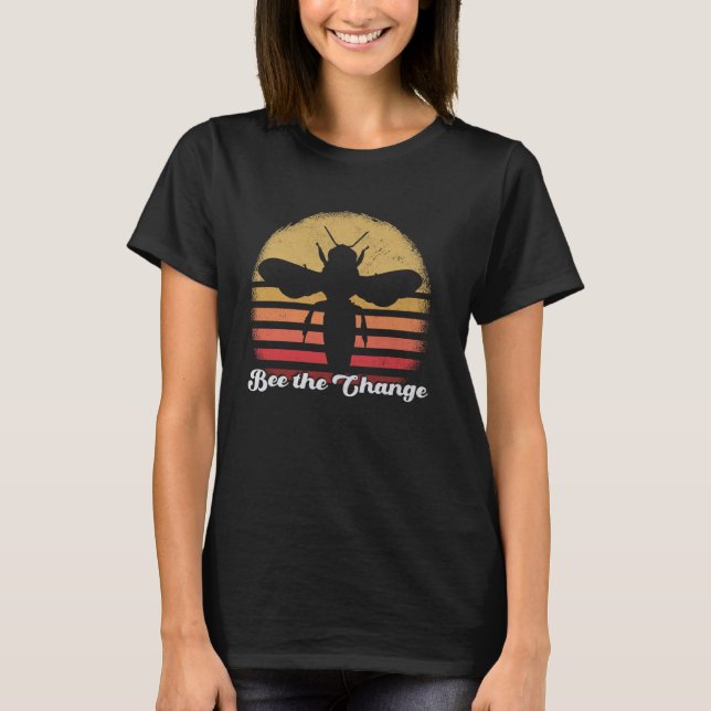 T-shirt Abee the Change Motivational Bee Art (Devant)