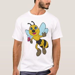 T-shirt Abeille à fleurs