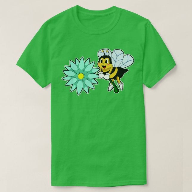 T-shirt Abeille à fleurs 1 (Design devant)