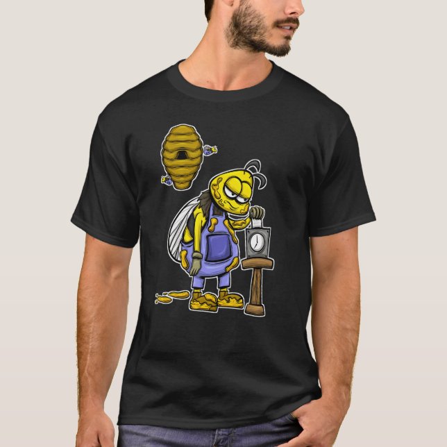 T-shirt Abeille à miel après l'apiculture (Devant)