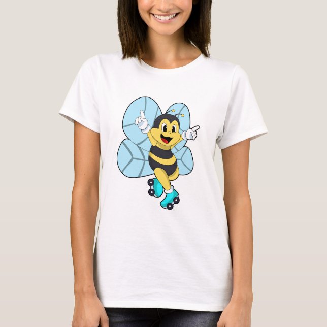 T-shirt Abeille à roulettes (Devant)