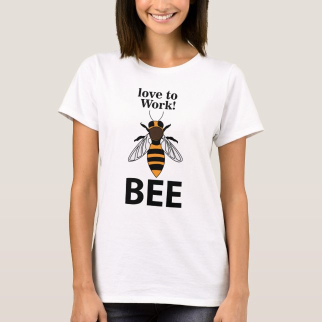 T-shirt Abeille Aime Travailler Abeille (Devant)
