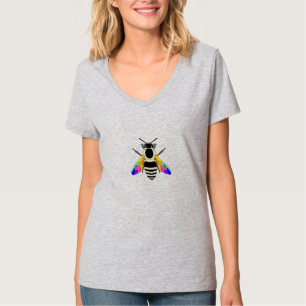 T-shirt Abeille arc-en-ciel