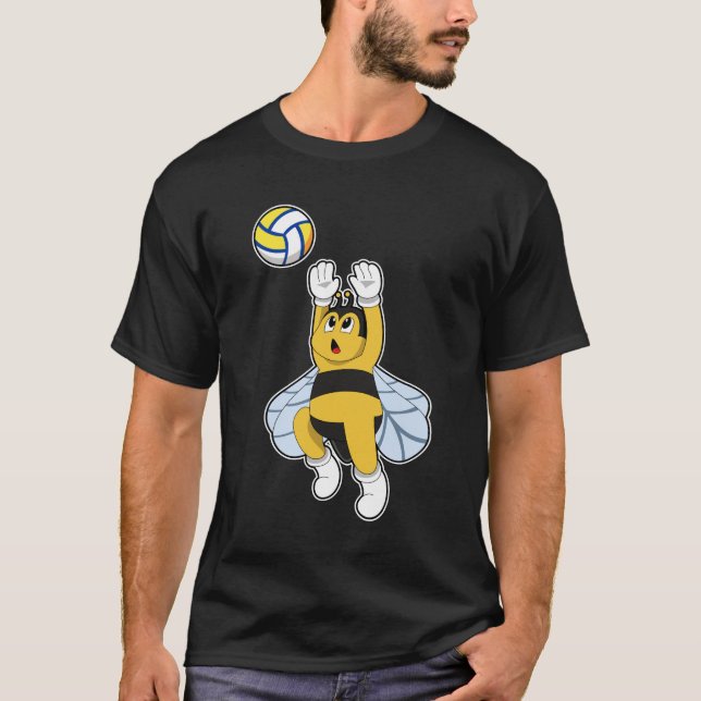T-shirt Abeille aux sports de volley-ball (Devant)