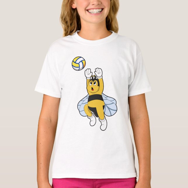 T-shirt Abeille aux sports de volley-ball (Devant)