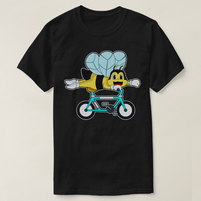 T-shirt Abeille avec bicyclette (Design devant)