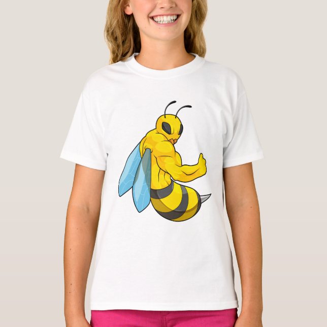 T-shirt Abeille comme culturiste (Devant)