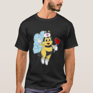 T-shirt Abeille comme infirmière avec coeur.PNG