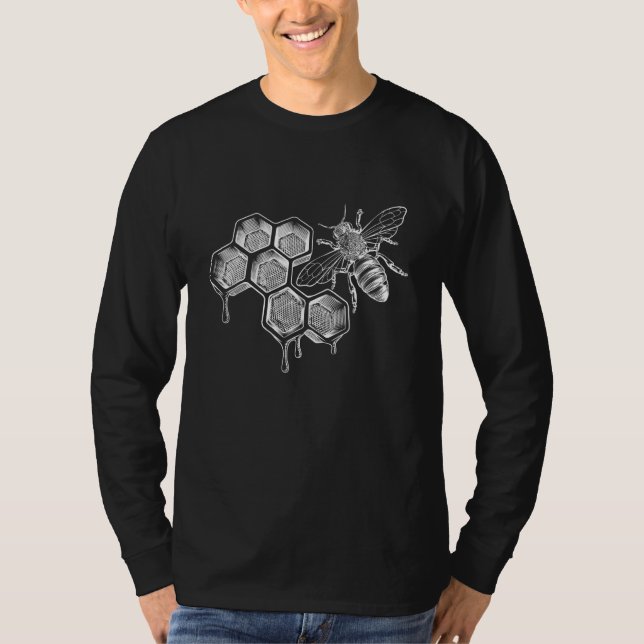 T-shirt Abeille d'apiculture rétro Vintage (Devant)