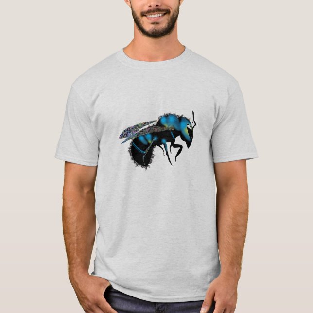 T-shirt Abeille de maçon bleue (Devant)