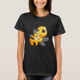 T-shirt Abeille de miel avec filles marguerites et femmes