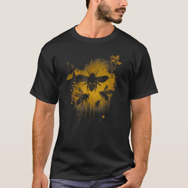 T-shirt Abeille de miel et bourdon pour l'apiculture de la (Devant)