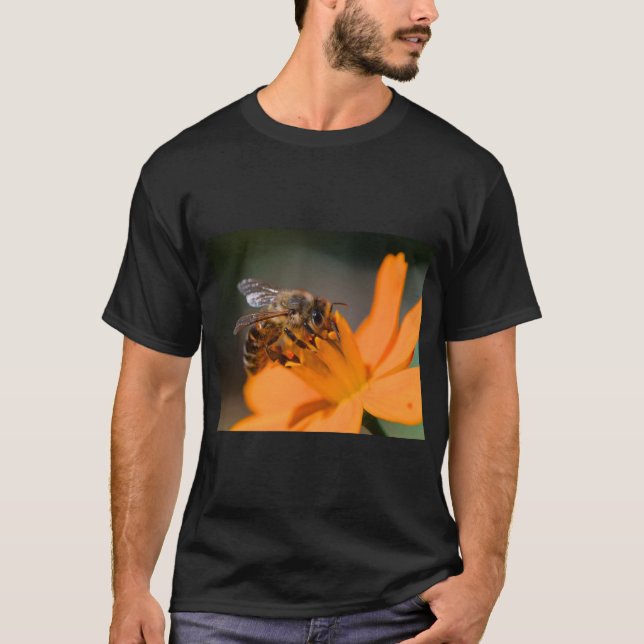 T-shirt Abeille de miel et Fleur de Cosmos Nature (Devant)