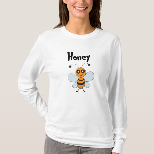 T-shirt Abeille de miel mignonne (Devant)