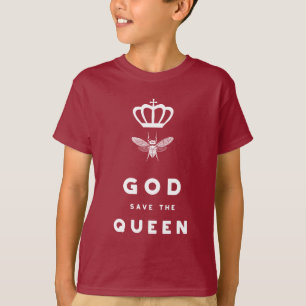 T-shirt Abeille drôle. God Save the Queen. Humour ringard