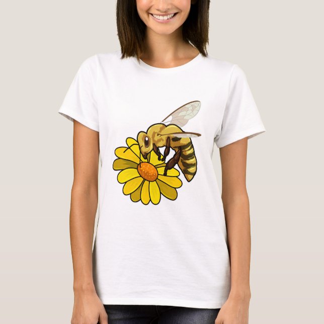 T-shirt Abeille en fleurs (Devant)
