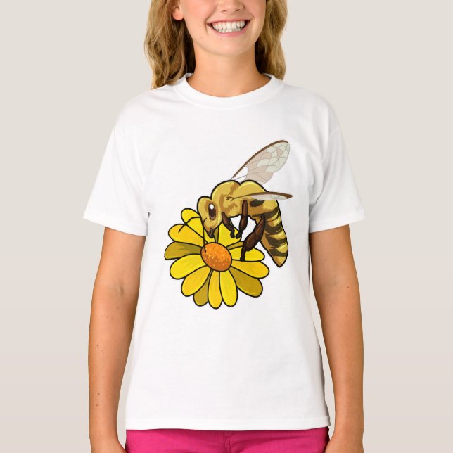 T-shirt Abeille en fleurs (Devant)