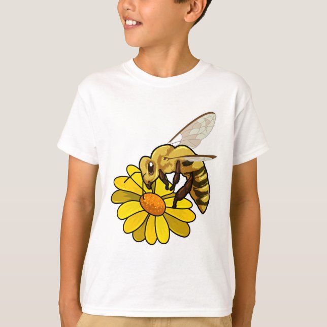 T-shirt Abeille en fleurs (Devant)