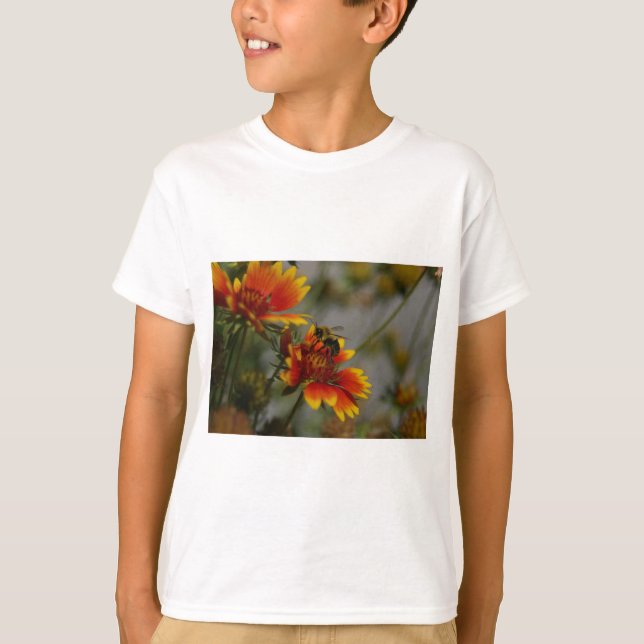 T-shirt Abeille et fleurs (Devant)