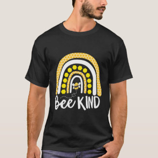 T-shirt Abeille gentille abeille à miel arc-en-ciel jaune 