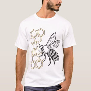 T-Shirt Abeille Géométrique - Sauvez Les Abeilles