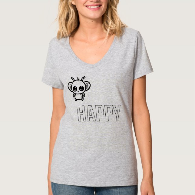 T-shirt Abeille Heureuse :) (Devant)