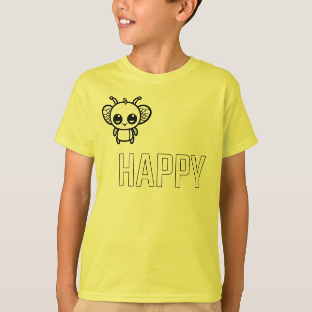 T-shirt Abeille Heureuse :) (Devant)