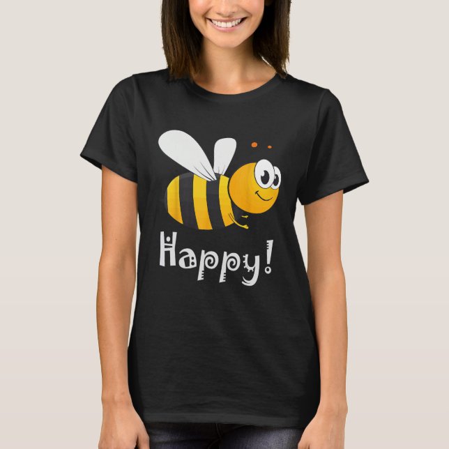T-shirt Abeille Heureuse Abeille Lumineuse (Devant)