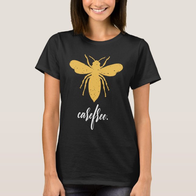 T-shirt Abeille Jaune Insouciante Motivation Soyez Insouci (Devant)