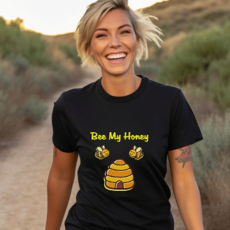 T-shirt Abeille mignonne et sucrée Ma ruche miel Couleur f