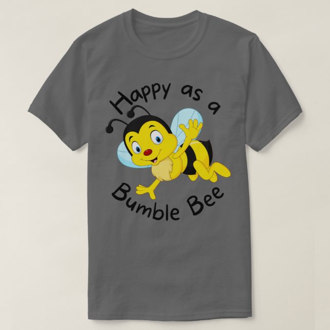 T-shirt Abeille mignonne Joyeuse Abeille 1 (Design devant)