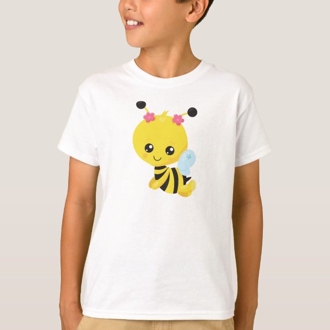T-shirt Abeille mignonne, Petite Abeille, Abeille de miel, (Devant)
