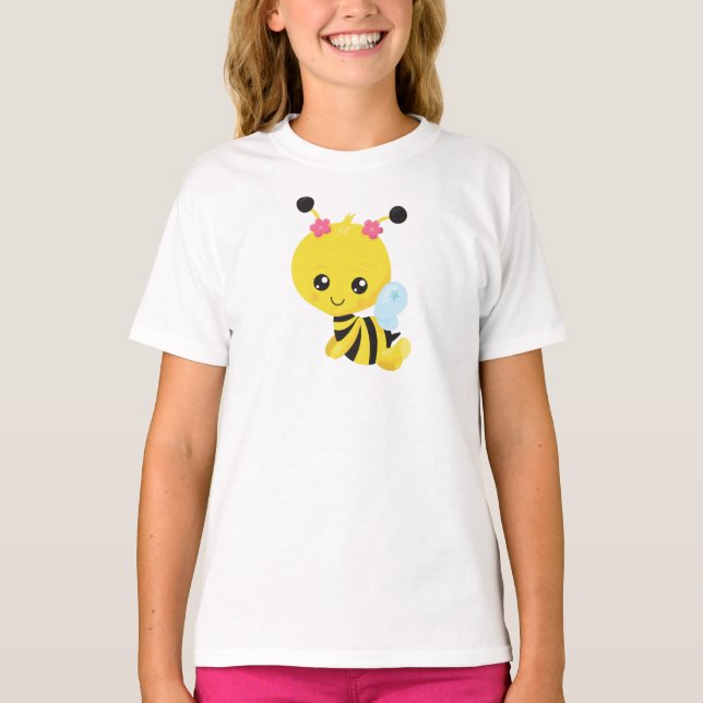 T-shirt Abeille mignonne, Petite Abeille, Abeille de miel, (Devant)