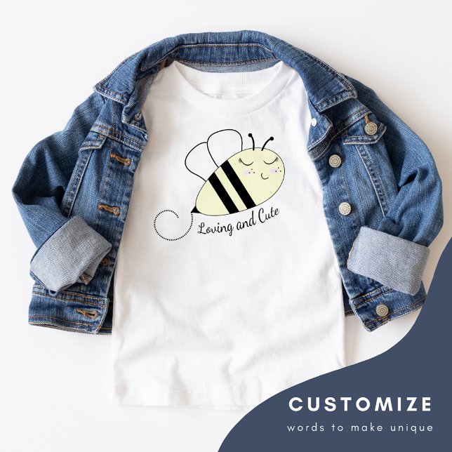 T-shirt Abeille personnalisée pour enfants (Créateur téléchargé)