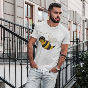 T-shirt Abeille Souriante Personnage de Bourdon Amusant