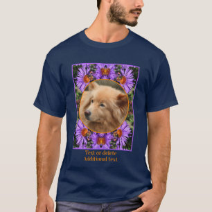T-shirt Abeille sur le cadre de fleurs Aster Créer votre p