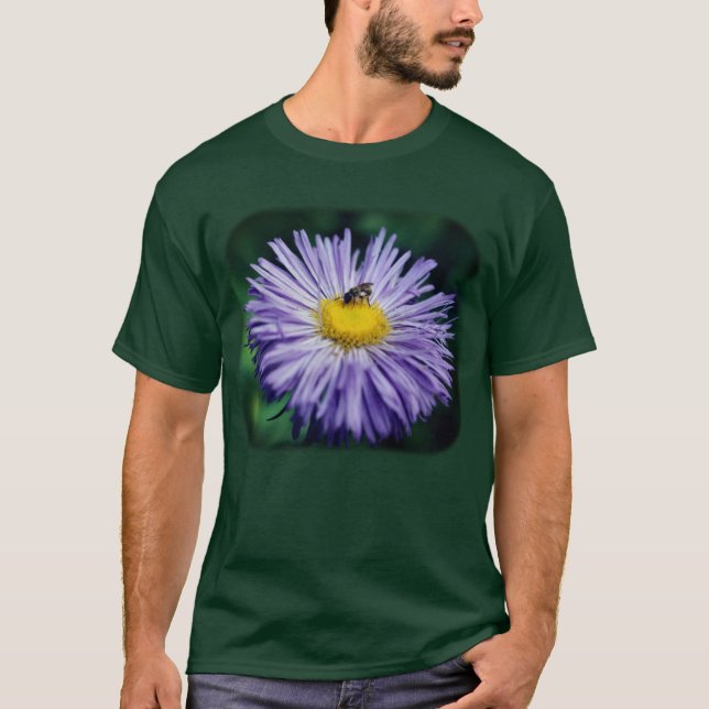 T-shirt Abeille Sur Purple Daisy Flower Nature (Devant)