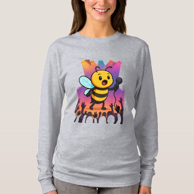 T-shirt Abeille sur scène - Vibes rap (Devant)