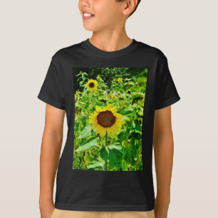 T-shirt Abeille sur tournesol jaune